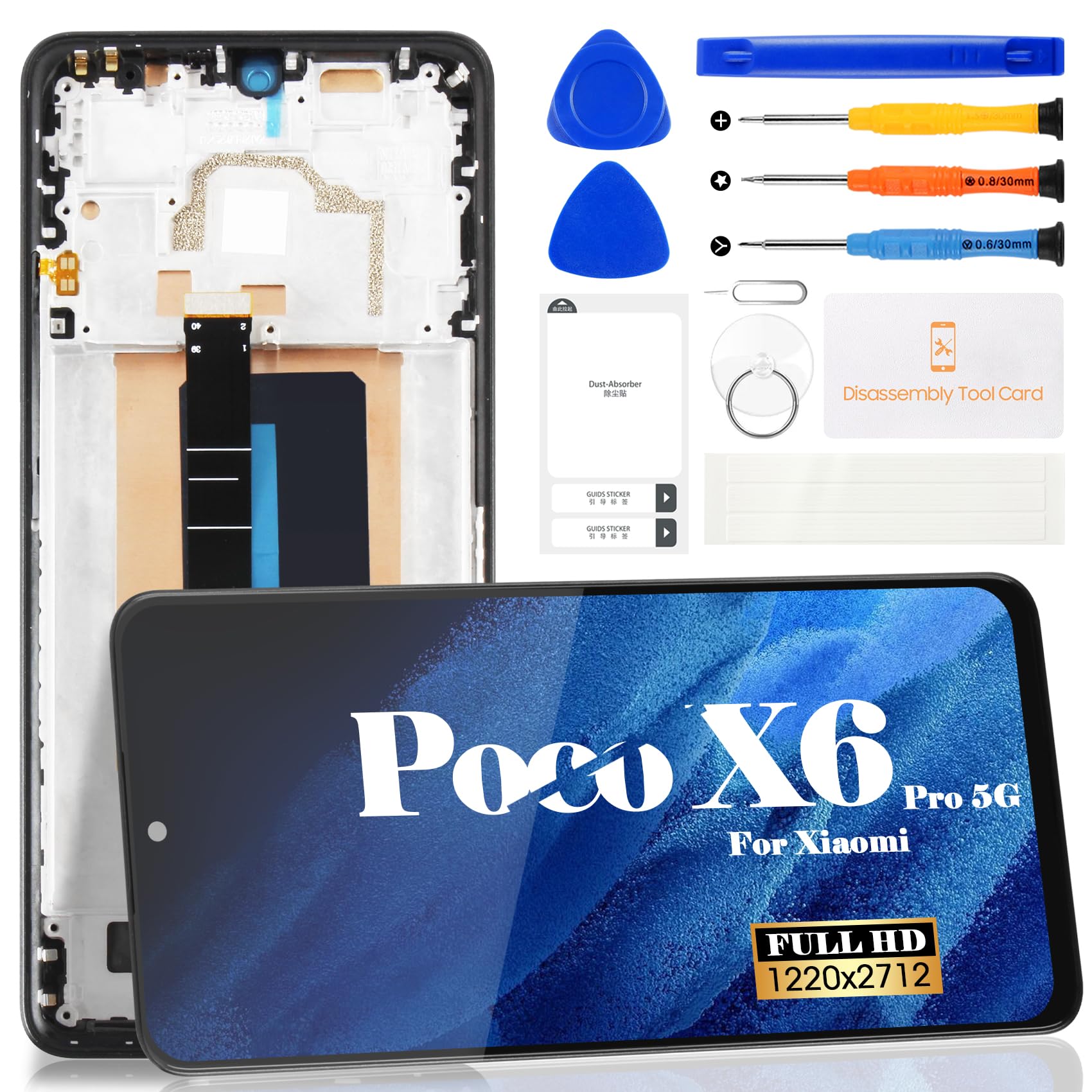 【スッシー】ジャンク　Poco X6 Pro 一部パーツ交換済み Amazon.com: TFT For Xiaomi Poco X6 Pro 5G LCD Screen Replacement